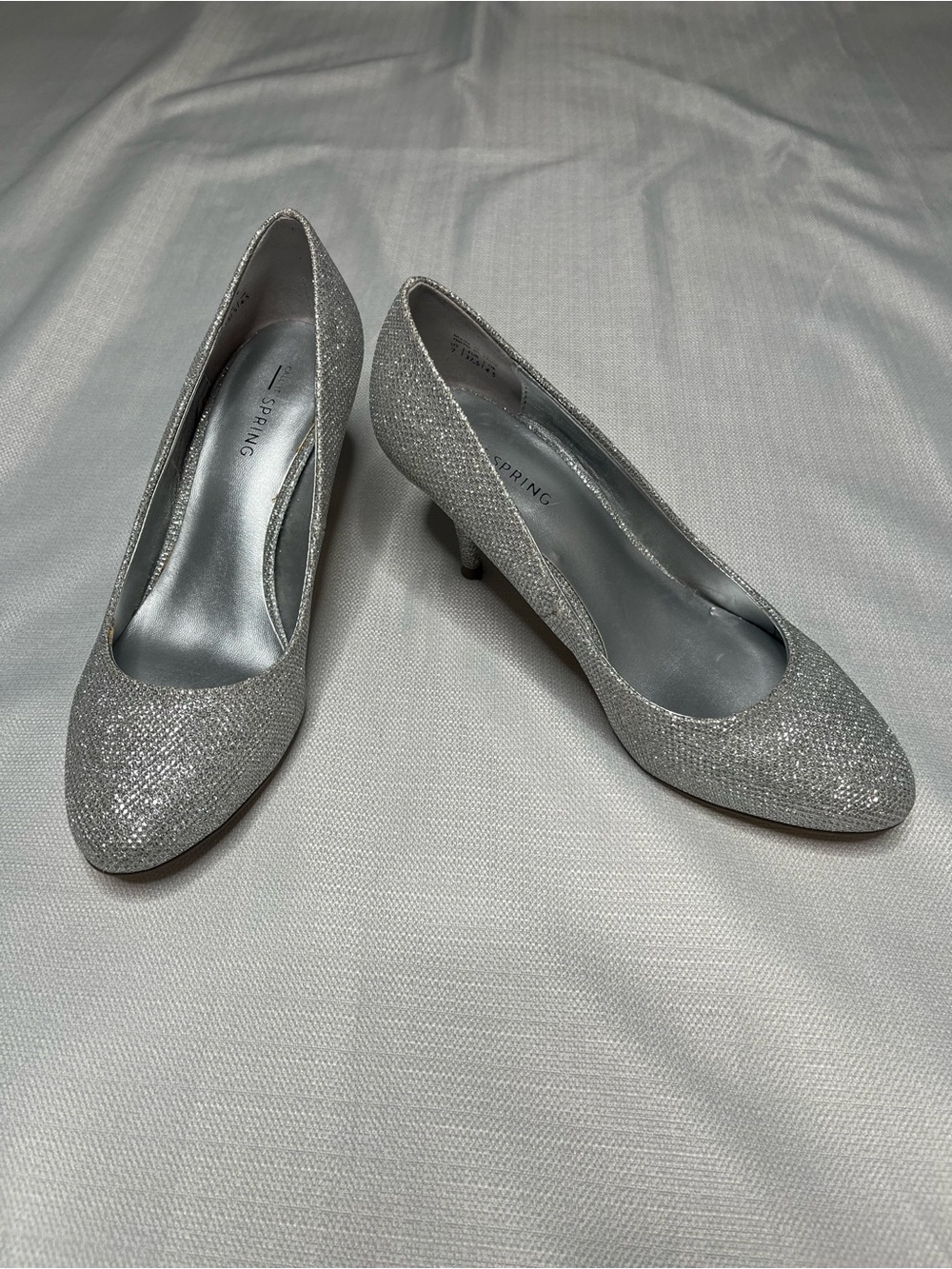 Call It Spring Glittering Silver Heels